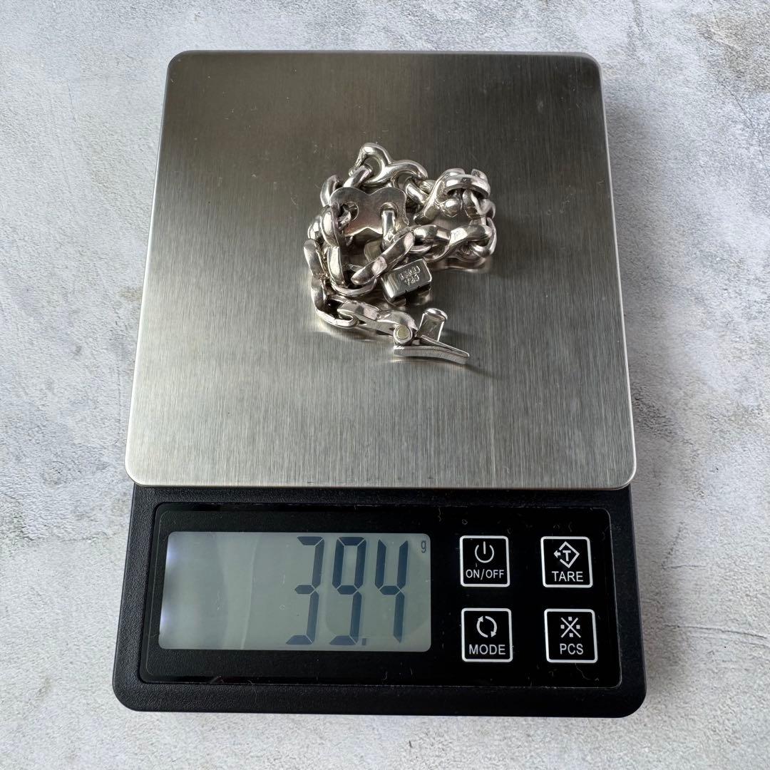 ヴィンテージ カーブチェーンブレスレット シルバー925 メキシコ製