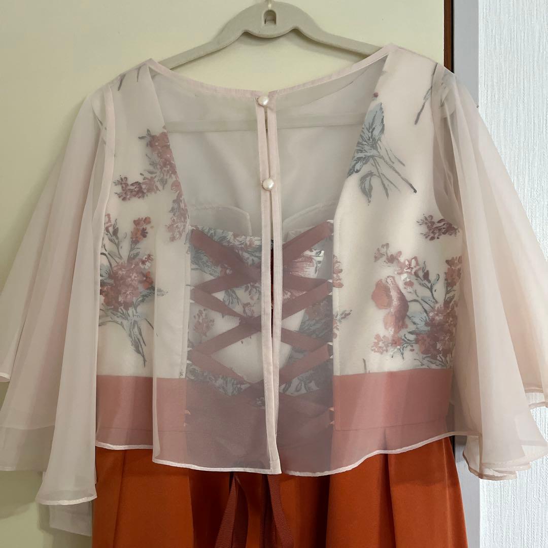 花柄ノースリーブパーティードレス ボレロ付 AIMER 新品