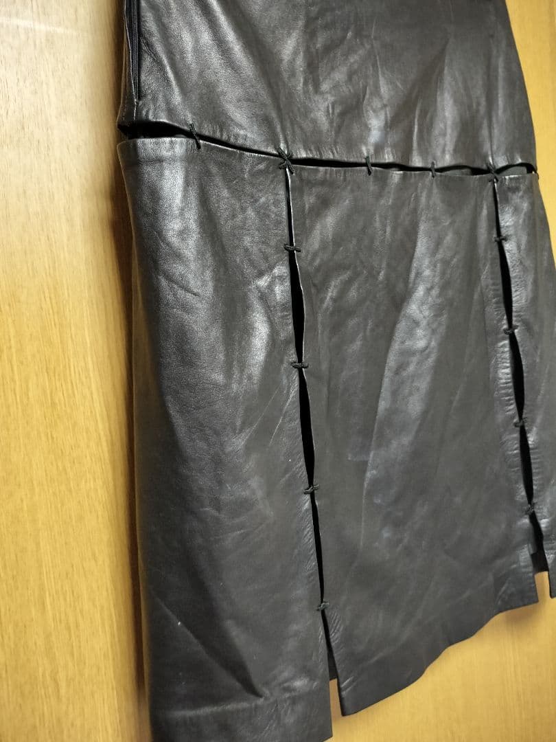 PRADA プラダブラック レザー タイトスカート 38
