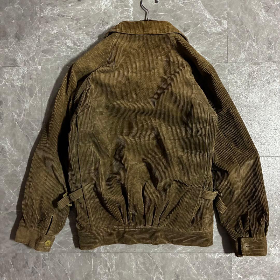 【希少】70sフランス製ヴィンテージコーデュロイジャケット渋カジ古着 樹脂ボタン