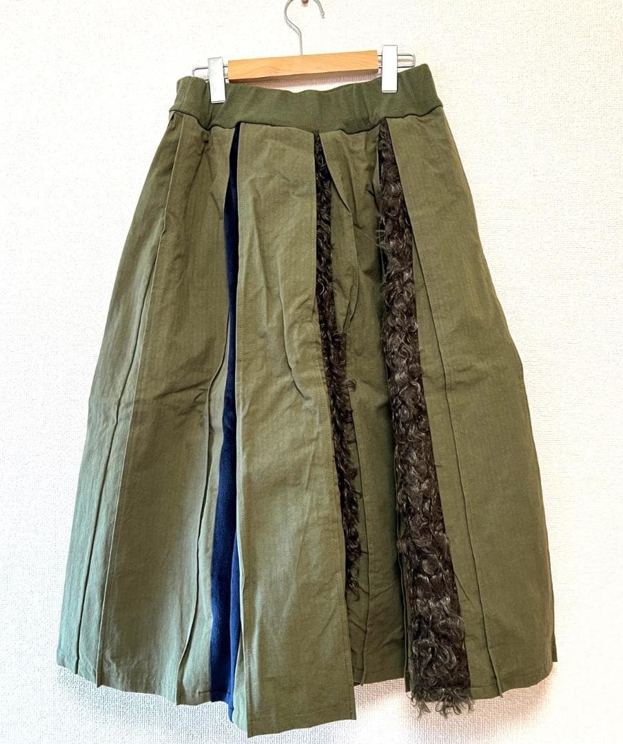 値下げ☆新品☆wafflish waffle　ボアトッピングアーミースカート