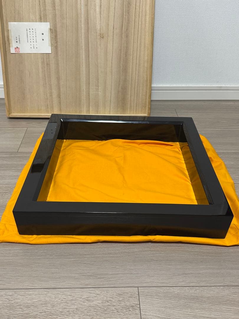 伝統工芸 茶道具 炉縁 輪島塗 塗り師 塗師 泉馬 共箱 共布付 茶室