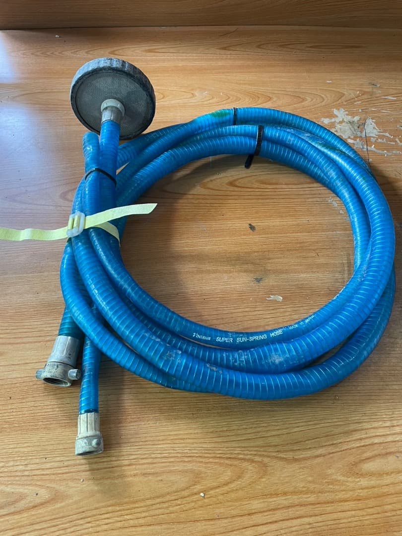 ツルミセル付きエンジン高圧洗浄機防音ガン・高圧ホース・給排水ホース