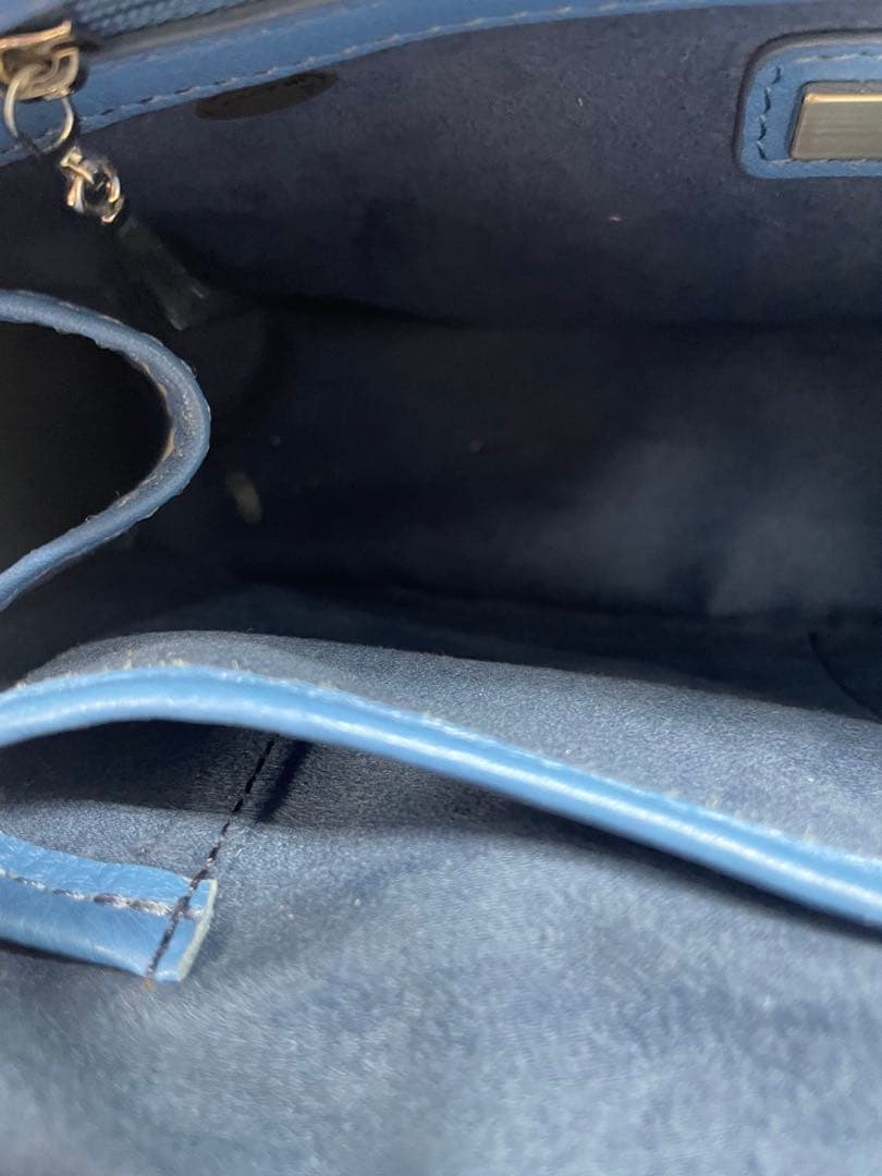 GRES グレ クロコダイル ハンドバッグ ブルー系