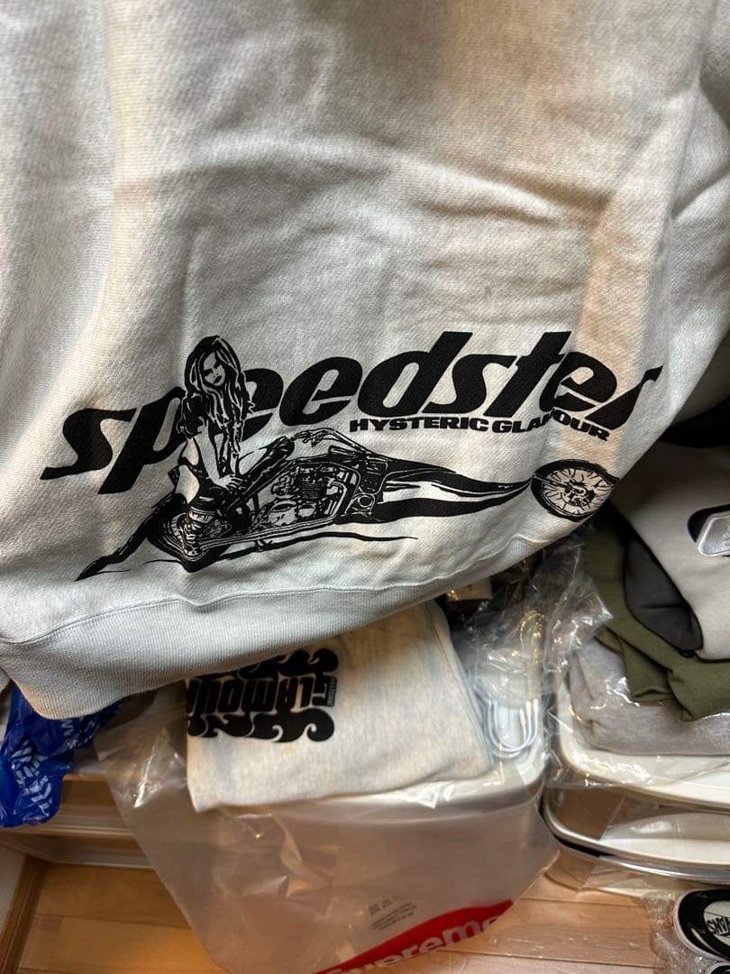 HYSTERIC GLAMOUR speedster L グレー パーカー