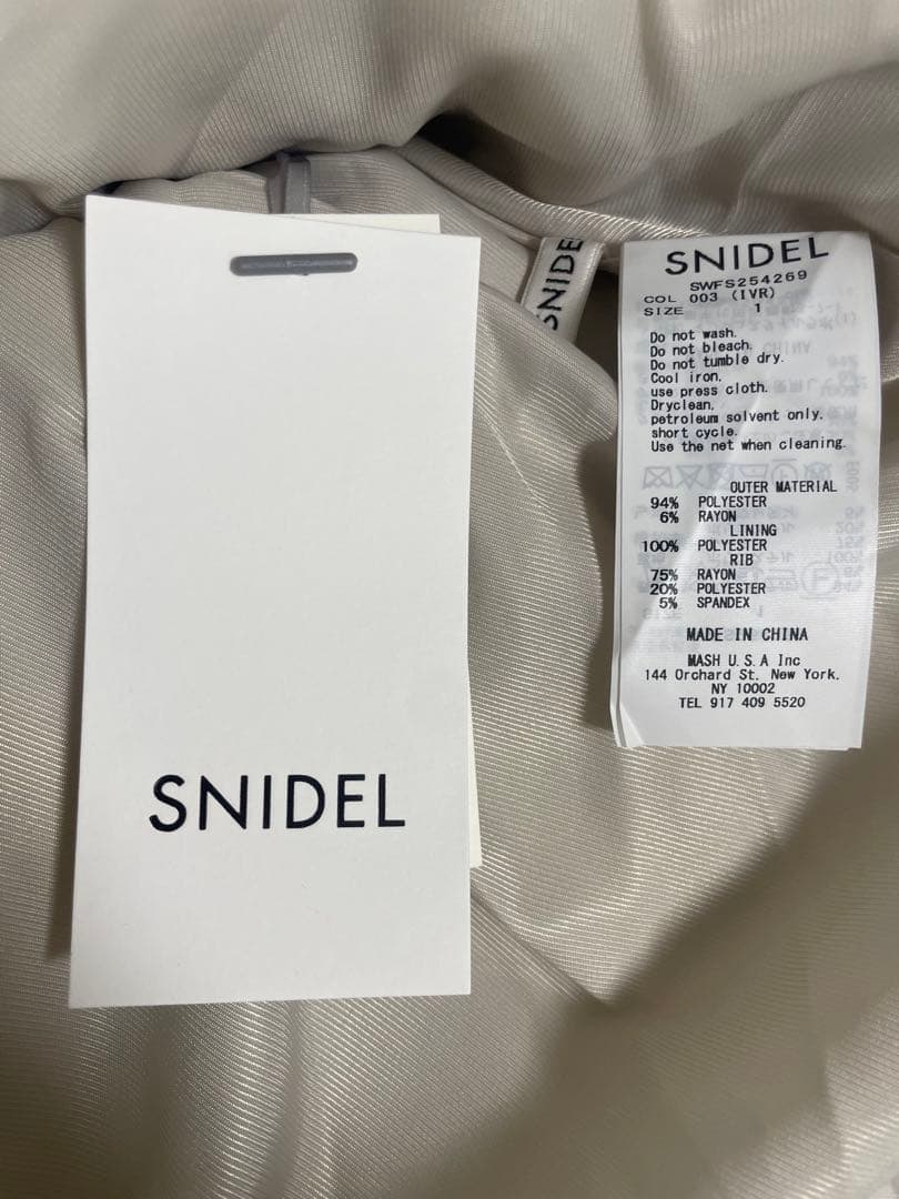 スナイデル　ウエストリブプリーツミニスカート