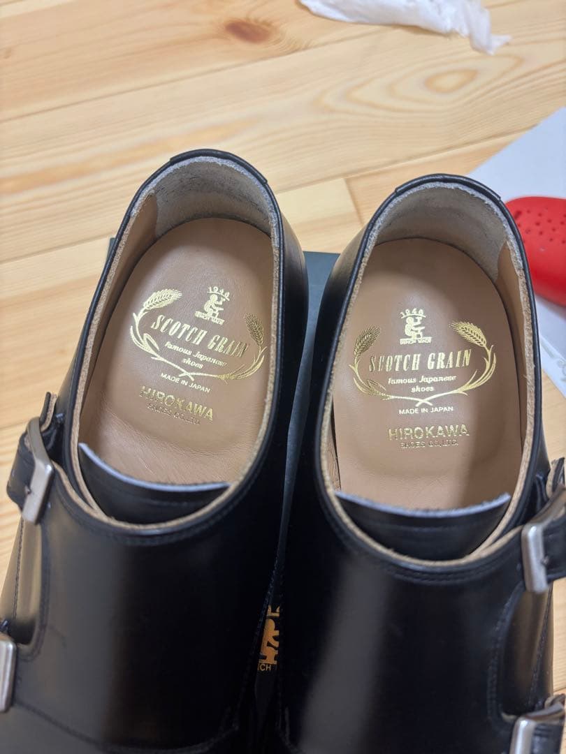 スコッチグレイン オデッサ 910BL ブラック　24cm ダブルモンク