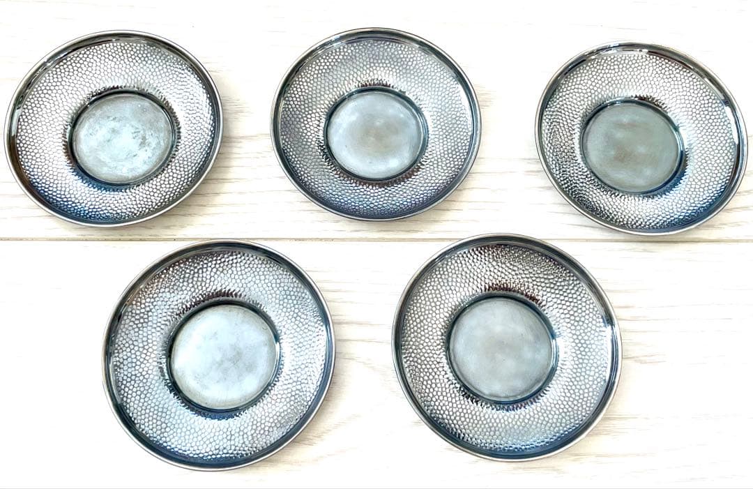 茶托　純銀　箱あり　373.8g