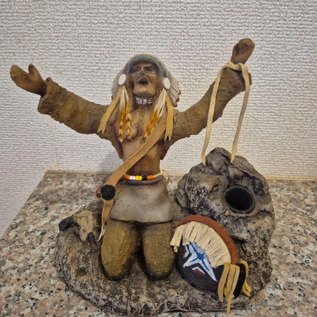 インディアン置物 ネイティブアメリカン