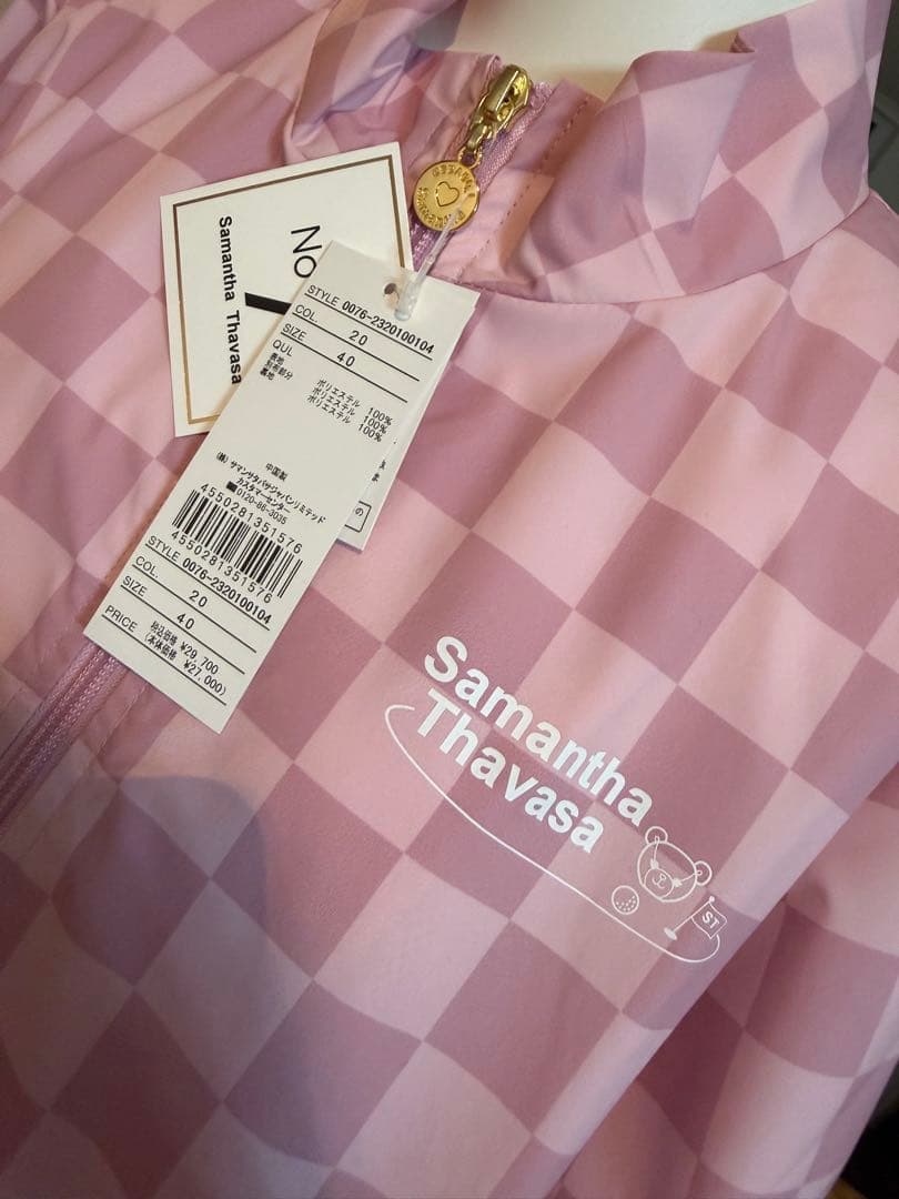 新品タグ付き　Samantha GOLF チェックウインドブレイカー