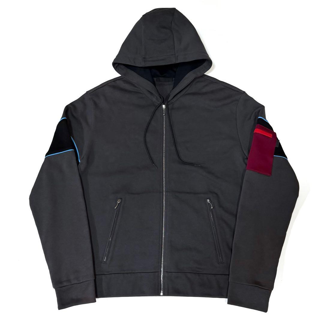 16SS PRADA プラダ ジップ パーカー スウェット トレーナ パイピング