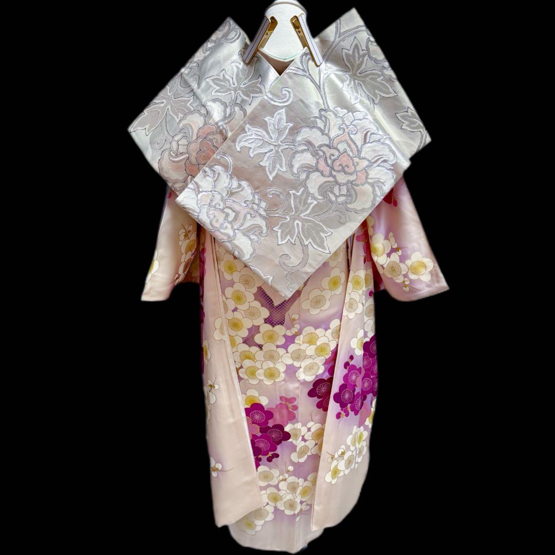 振袖フルセット やまと誂製 正絹長襦袢 梅柄 ❤︎可愛い❤︎ 155〜165