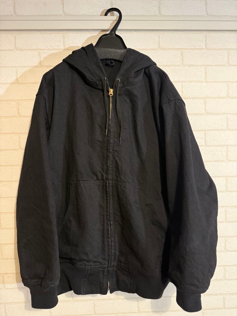 COMOLI ブラックデニム ジップパーカー サイズ1 25AW