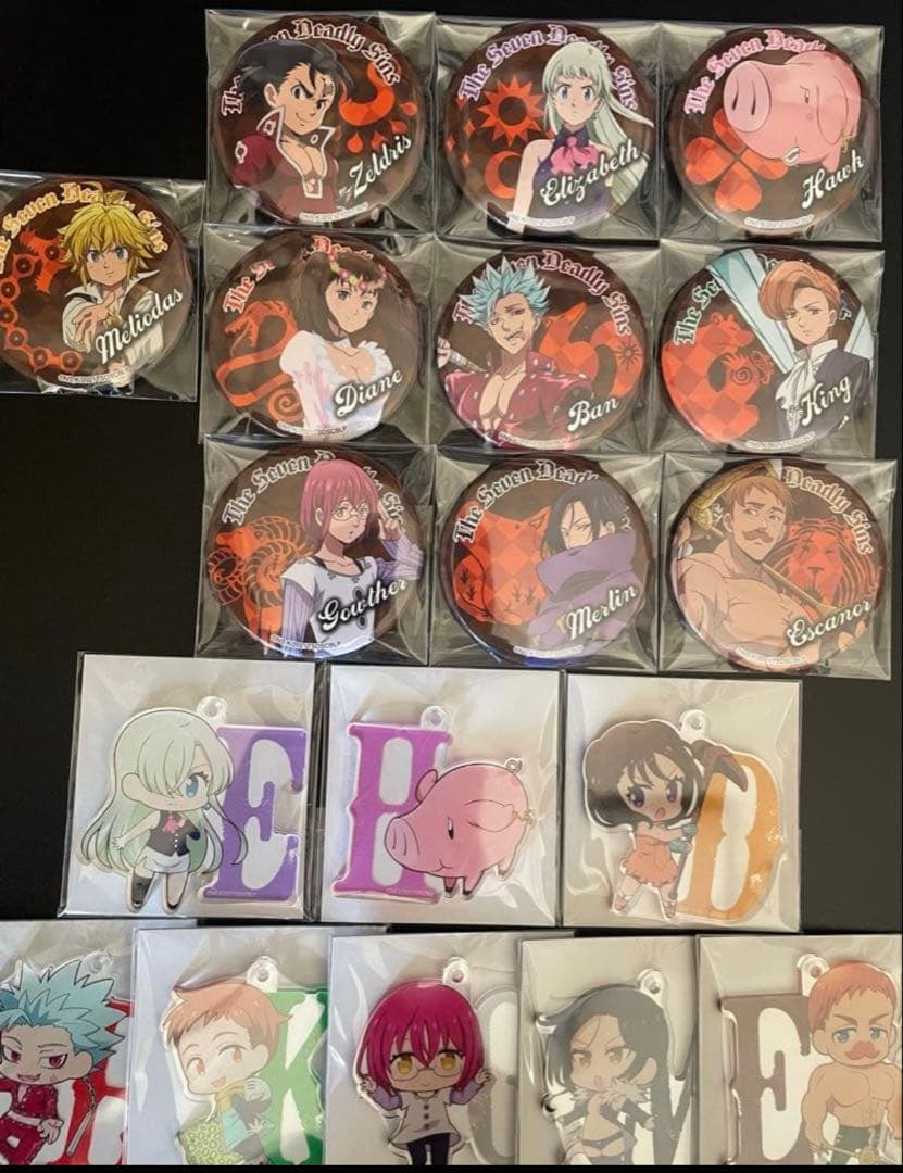 映画 劇場版 七つの大罪 光に呪われし者たち 缶バッジ アクキー 限定 グッズ