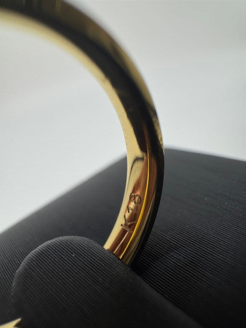 K18ゴールド ストライプリング 1.76g 3.0mm 11号