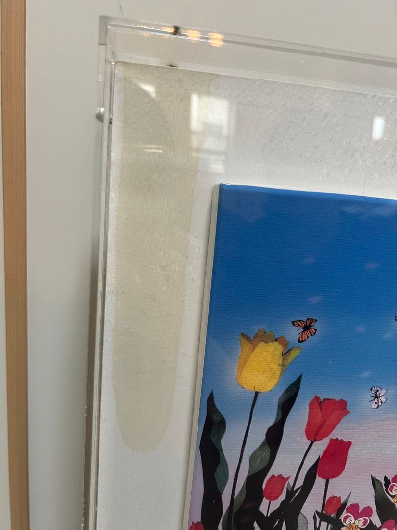 藤城清治　絵画　『花と少女』