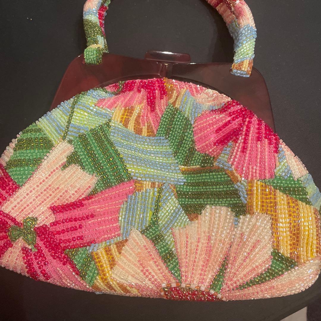 レイコさま専用　　和装バッグ ビーズ刺繍　2点セット