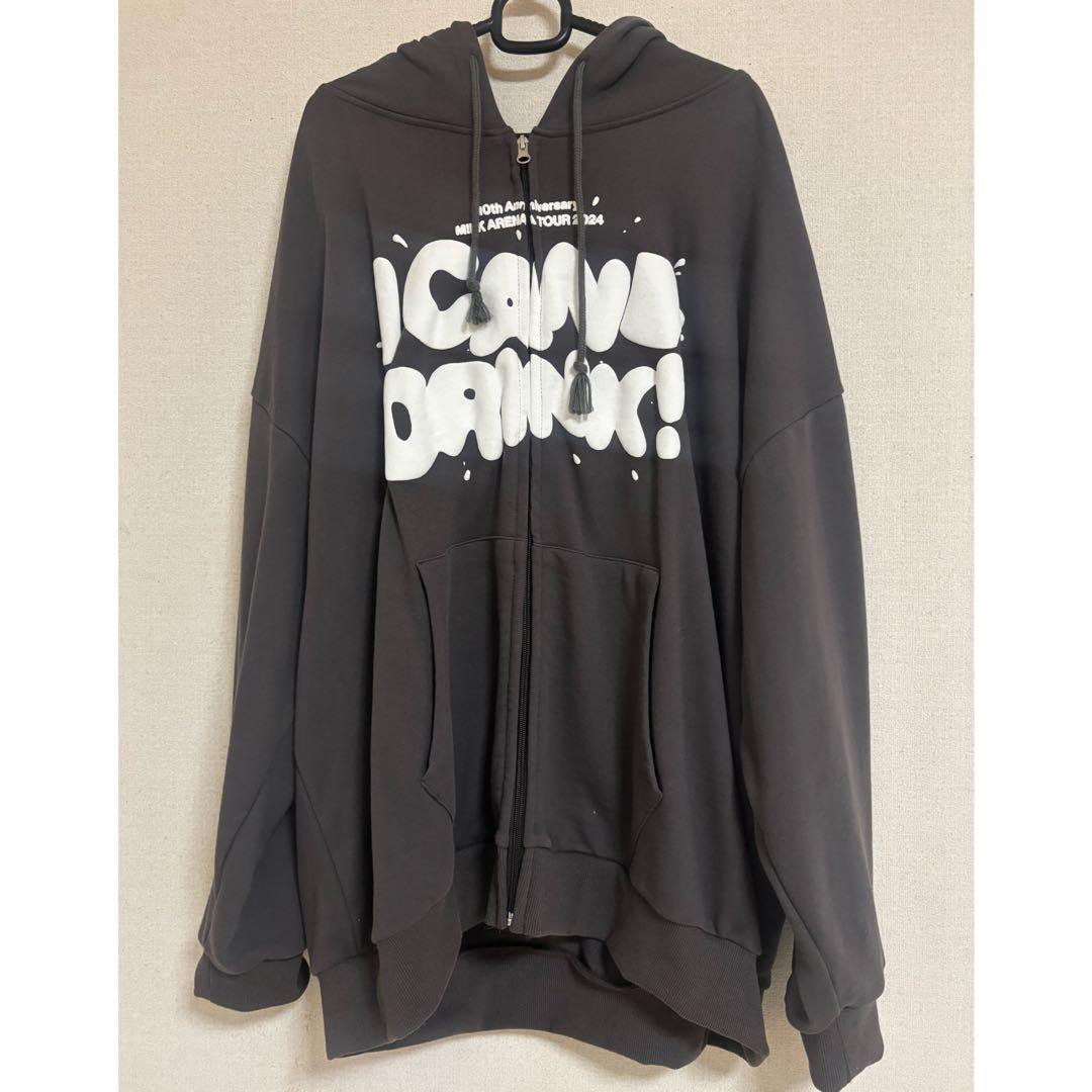 M!LK ICANDRINK かわいすぎジップパーカー パーカー Lサイズ