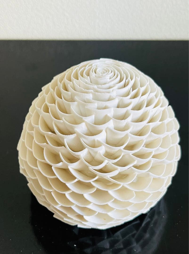 山元規子　オブジェ　陶ー卵殻ー　　（L）見立て　茶室飾　茶道　インテリア　アート