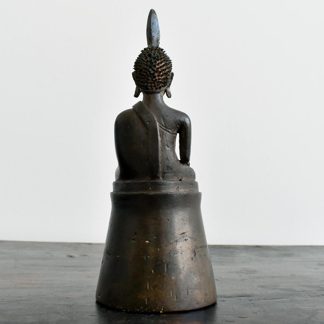 東南アジア ラオス18世紀頃 ランサーン王朝期 青銅仏 金銅仏 ブッダ 座