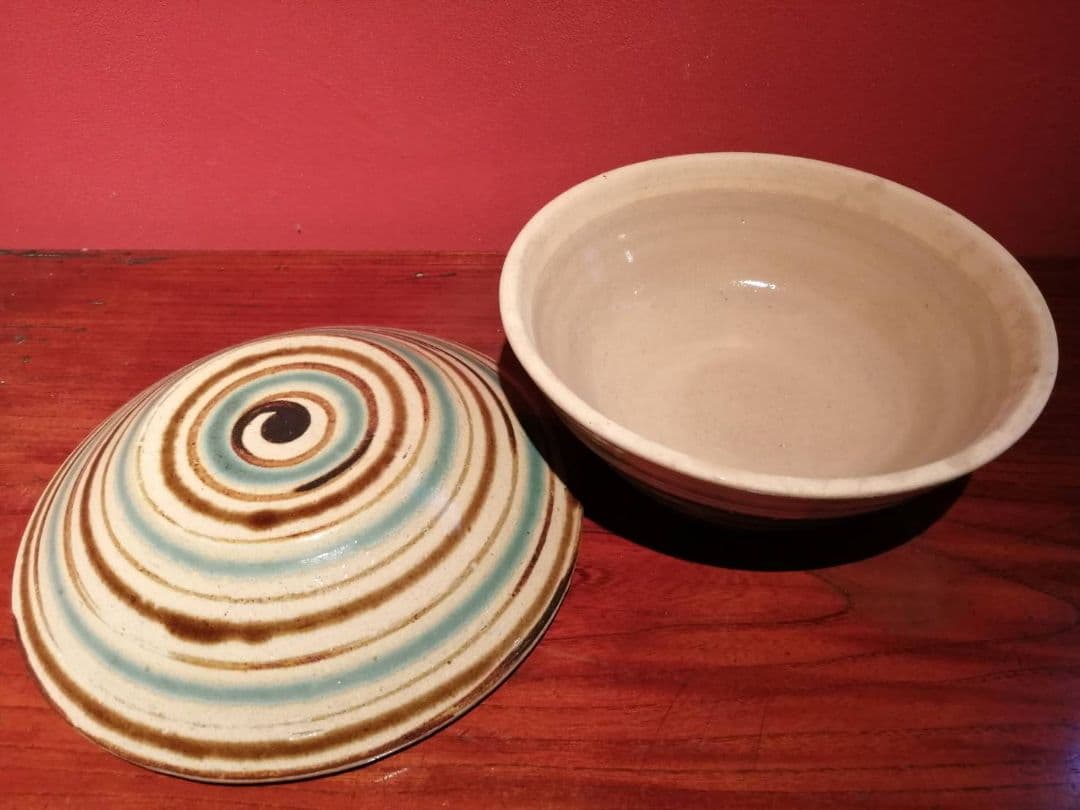 浜田庄司門窯・作 鉄絵渦文蓋物 共箱付き 2025年最新】