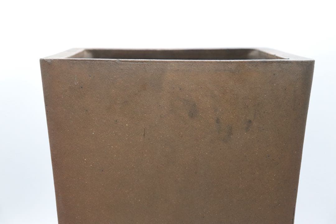 中国　清時代　紫砂　角鉢　彭記自造　アンティーク　送料込み250517