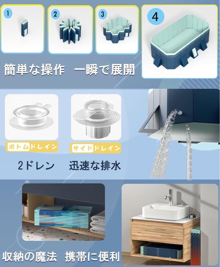非膨張式 プール 大型 空気入れ不要 ビニールプール 3M グレー