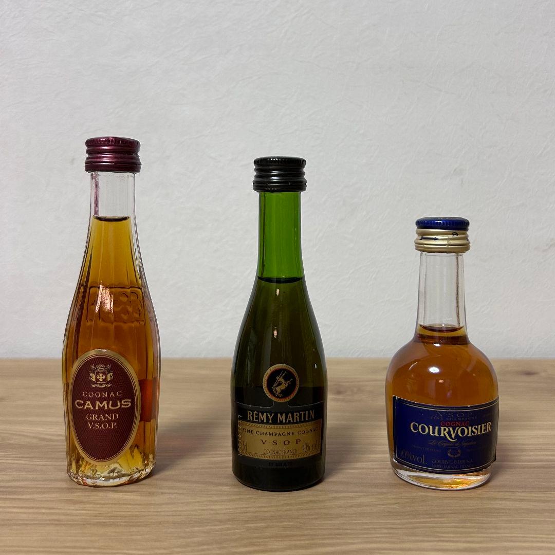 未開封 ブランデー ミニボトル 3本 コニャック VSOP古酒 - メルカリ