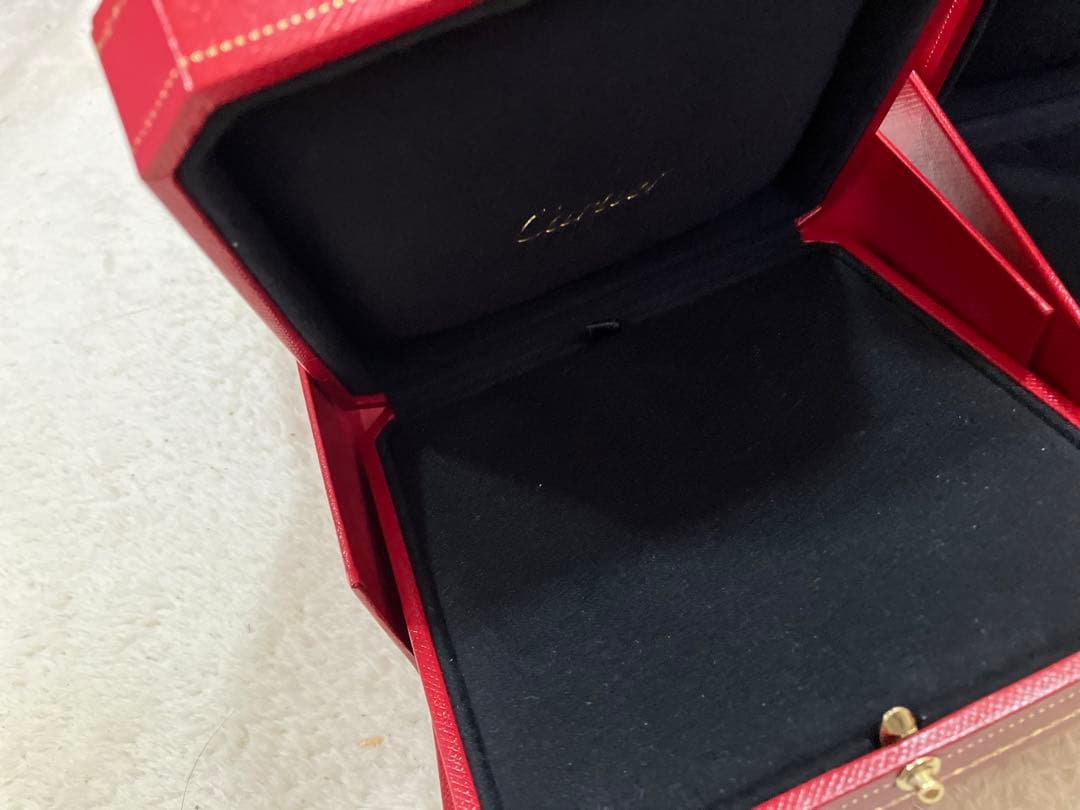 専用Cartier 赤 レザーケース 3個セット　ネックレスケース空箱　現行品