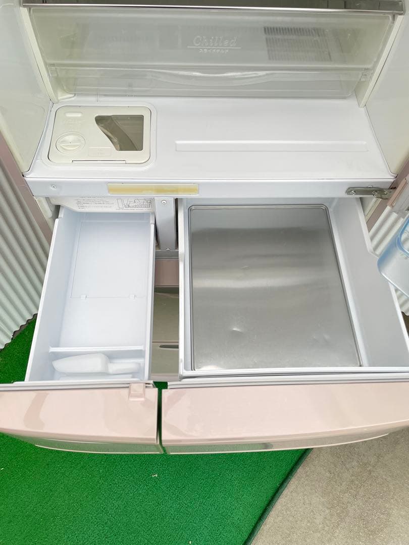 905 三菱 おしゃれレトロ5ドア冷蔵庫 455L 右開き シャンパンロゼ 国産