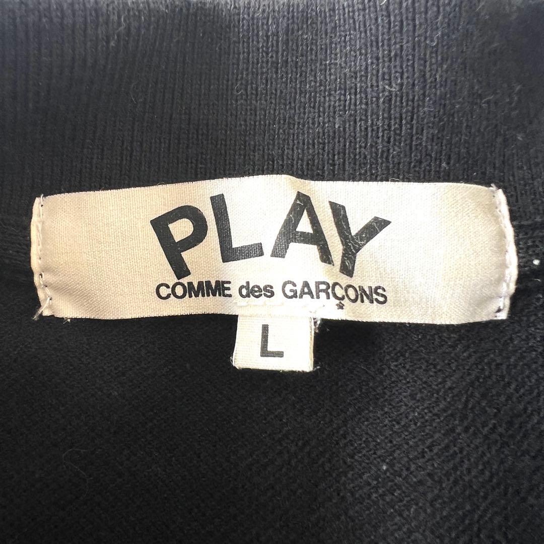 コムデギャルソン ポロシャツ ワンポイント 刺繍 ロゴ ハート