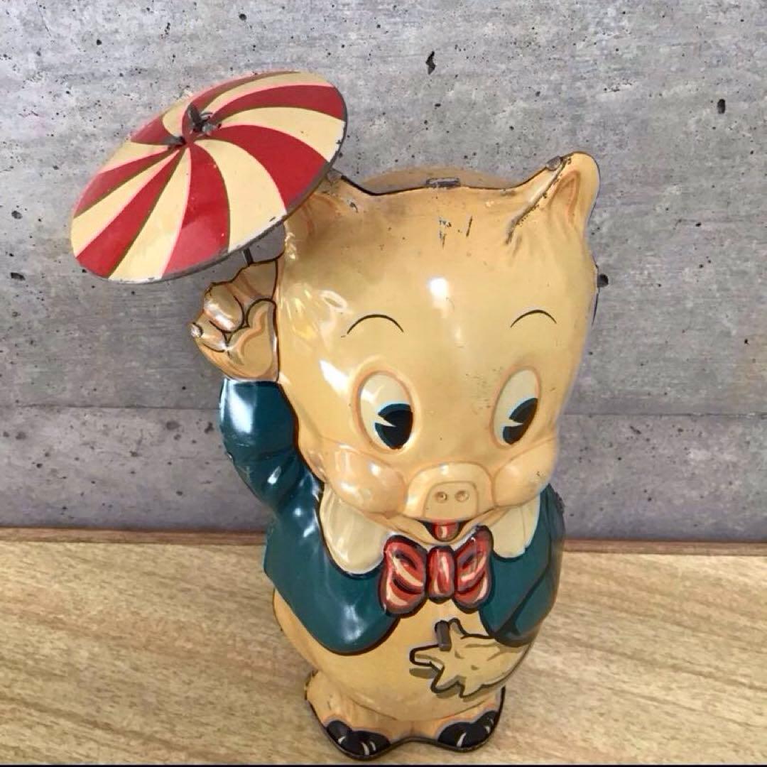 ポーキーピッグ 1930年代 ブリキ製 ラインマー 超レア