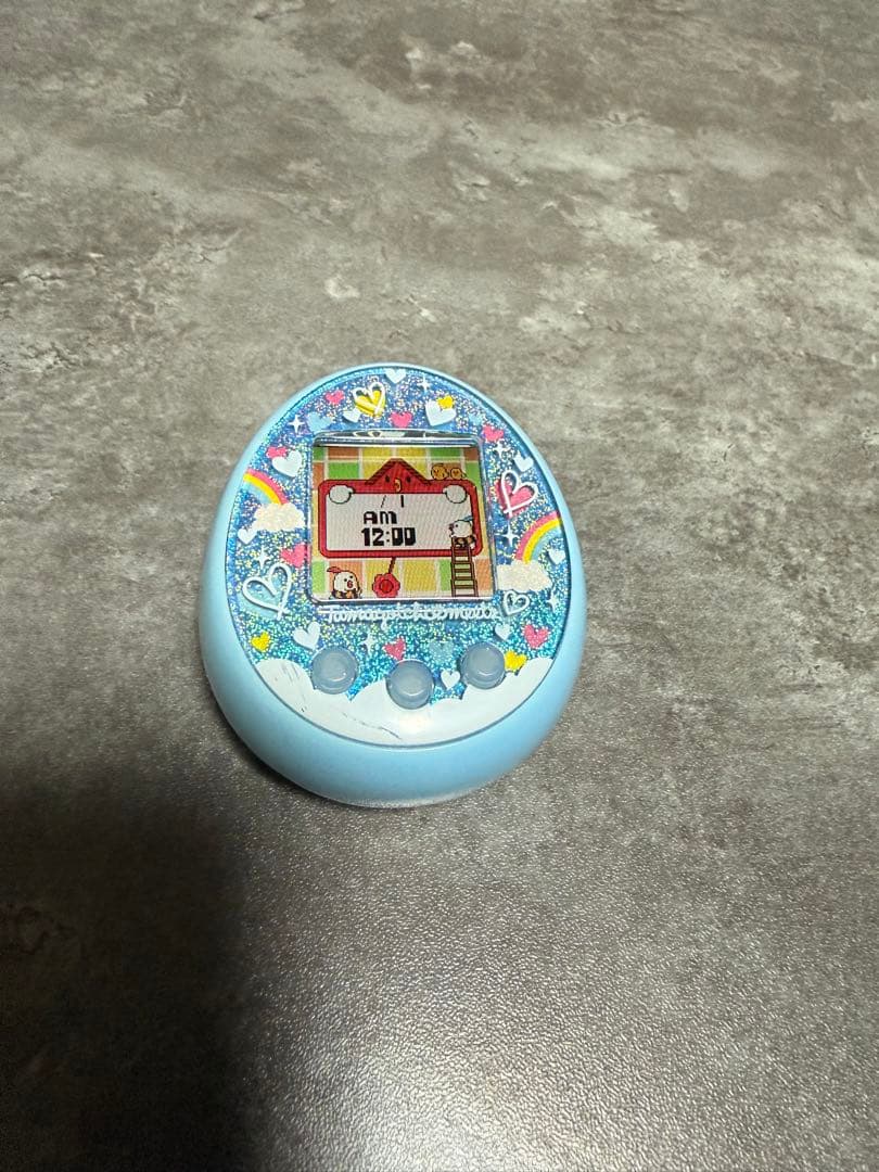 【希少カラー動作確認済】たまごっちみーつ ブルー／ハートレインボー柄／箱なし