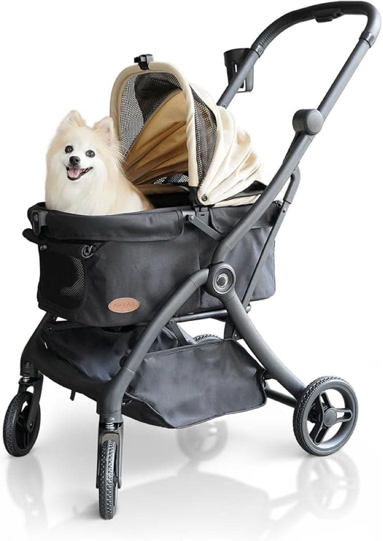 エアリーフォールド ペットカート 折りたたみ 軽量 khaki（ベージュに