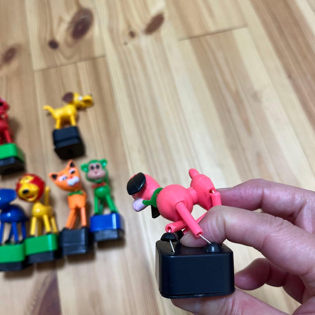 プッシュトイ　プッシュパペット　レトロ　8体セット