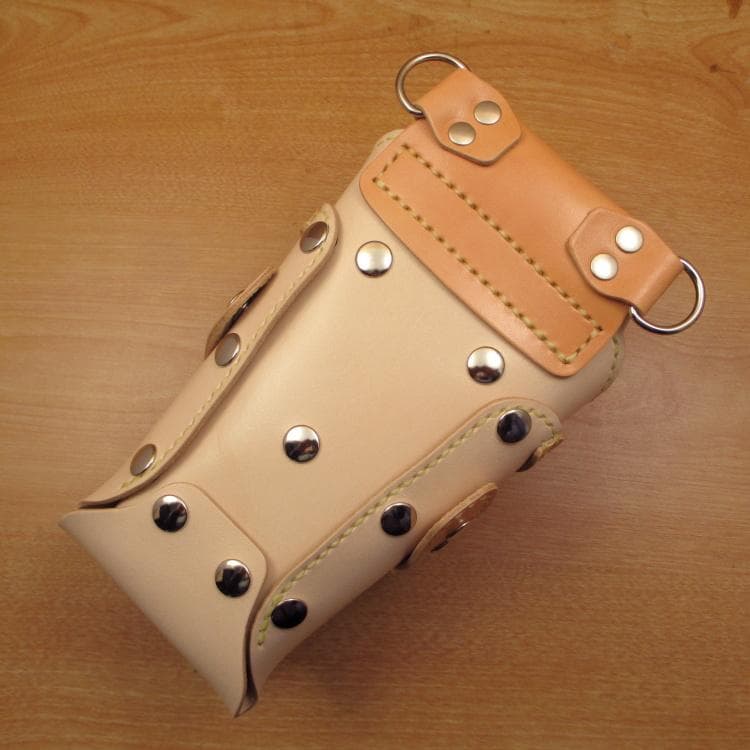 ヌメ革ナチュラル＆カラフル　７丁差し　シザーケース　SCA-254/NB