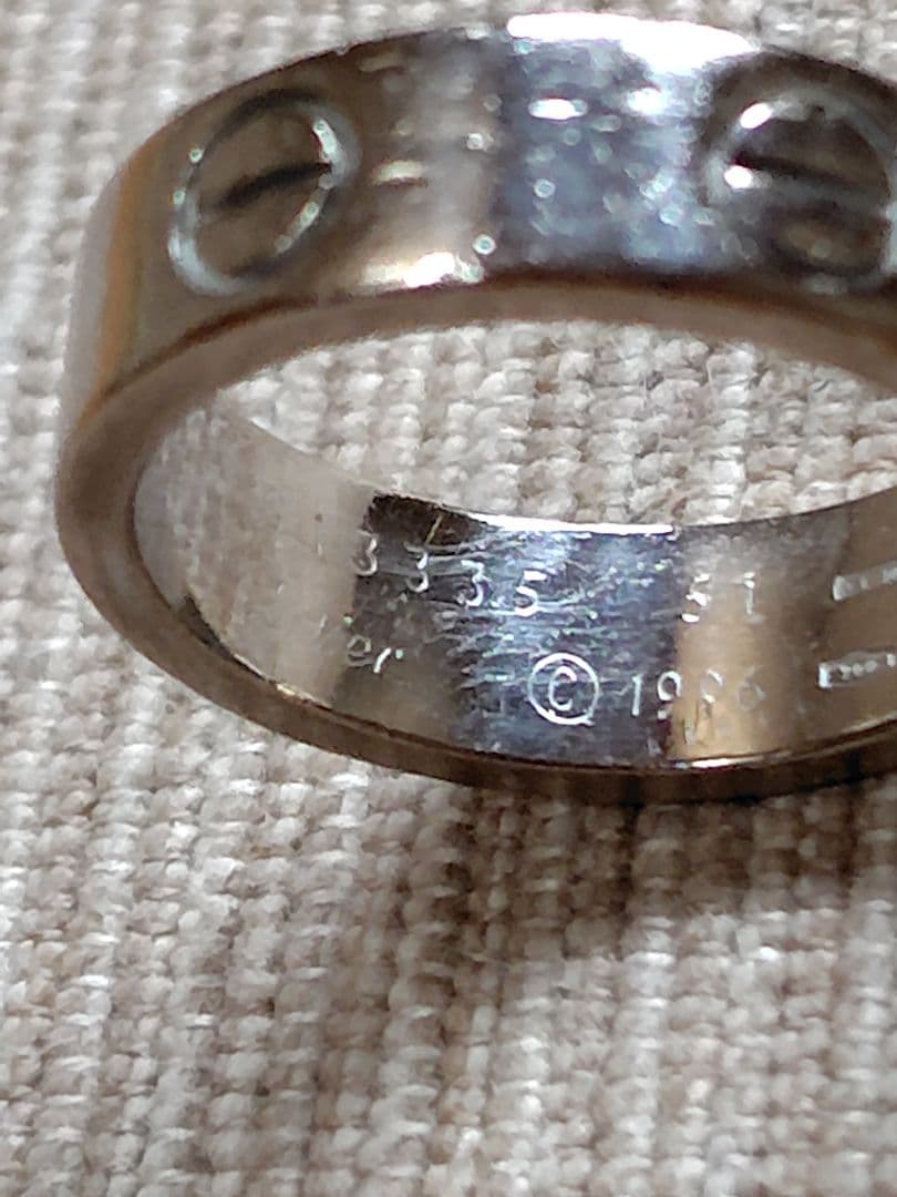 カルティエ　ラブリング　51 18金　WG　説明必読願います