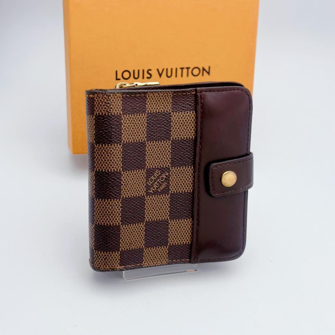 開運財布！ルイヴィトン コンパクトジップ ダミエ 財布 正規保証2X5326.
