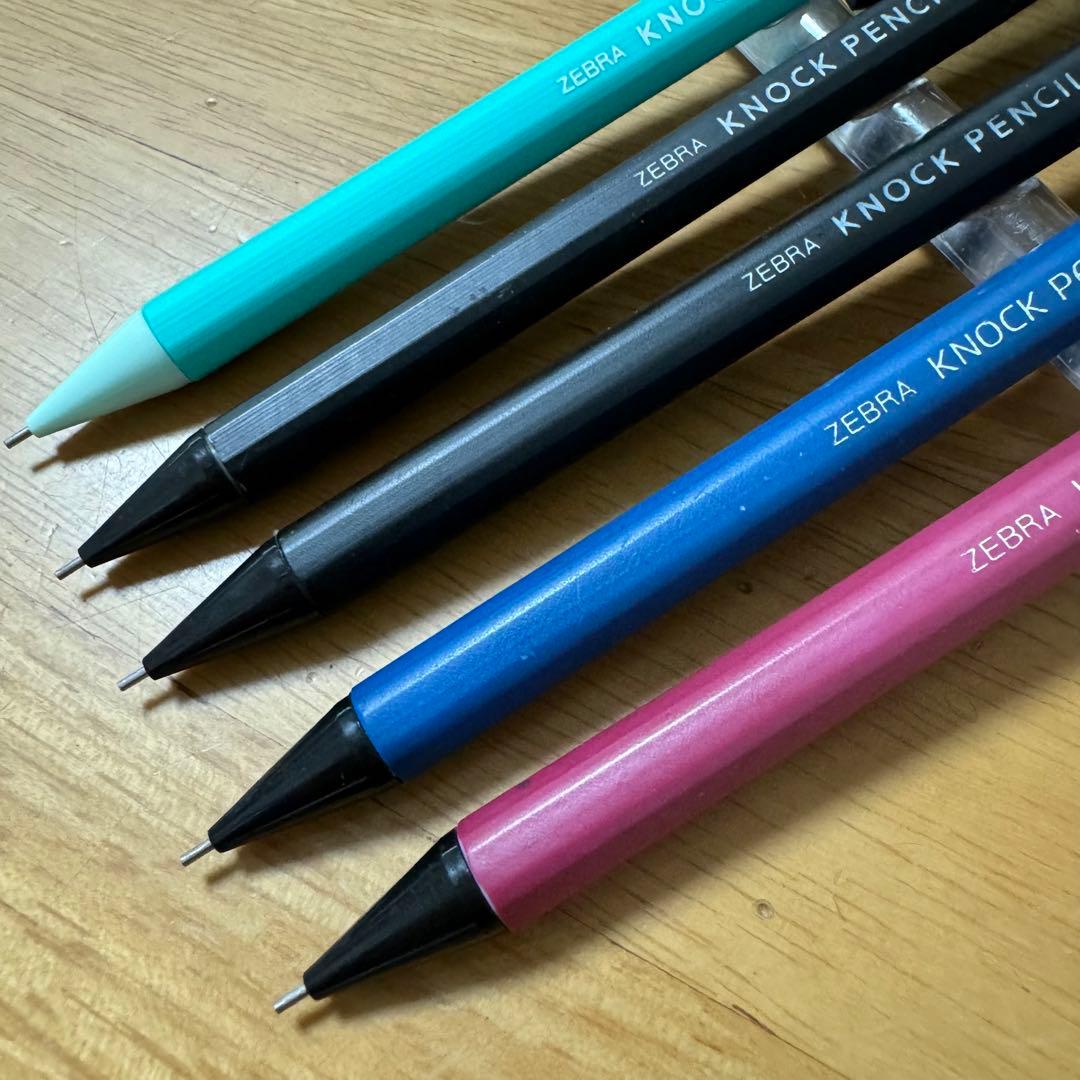 廃盤 ゼブラ ノックペンシル ラバー 100 シャーペン 5本セット - メルカリ