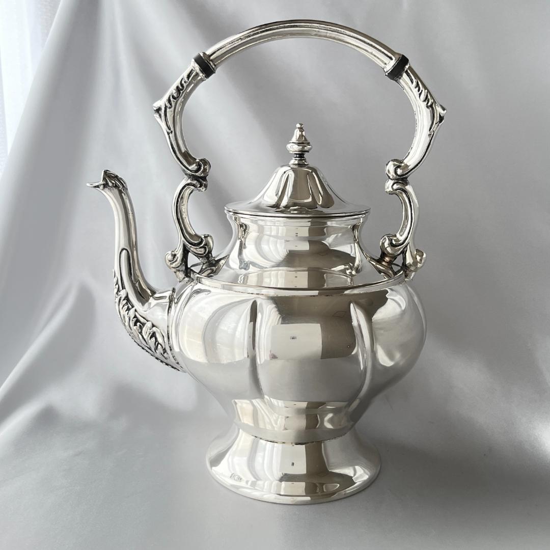 メロンフォルムのティーポット / ケトル【シルバープレート】