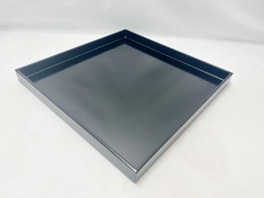 未使用 懐石道具 黒塗 四方膳 会席膳5客 角膳 平膳 元箱