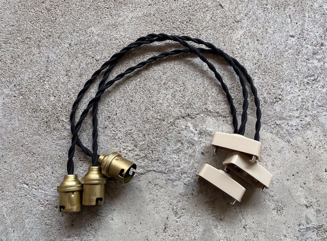 bk12. 送料無料！フランスアンティーク 3個セット 吊り下げ ソケットランプ