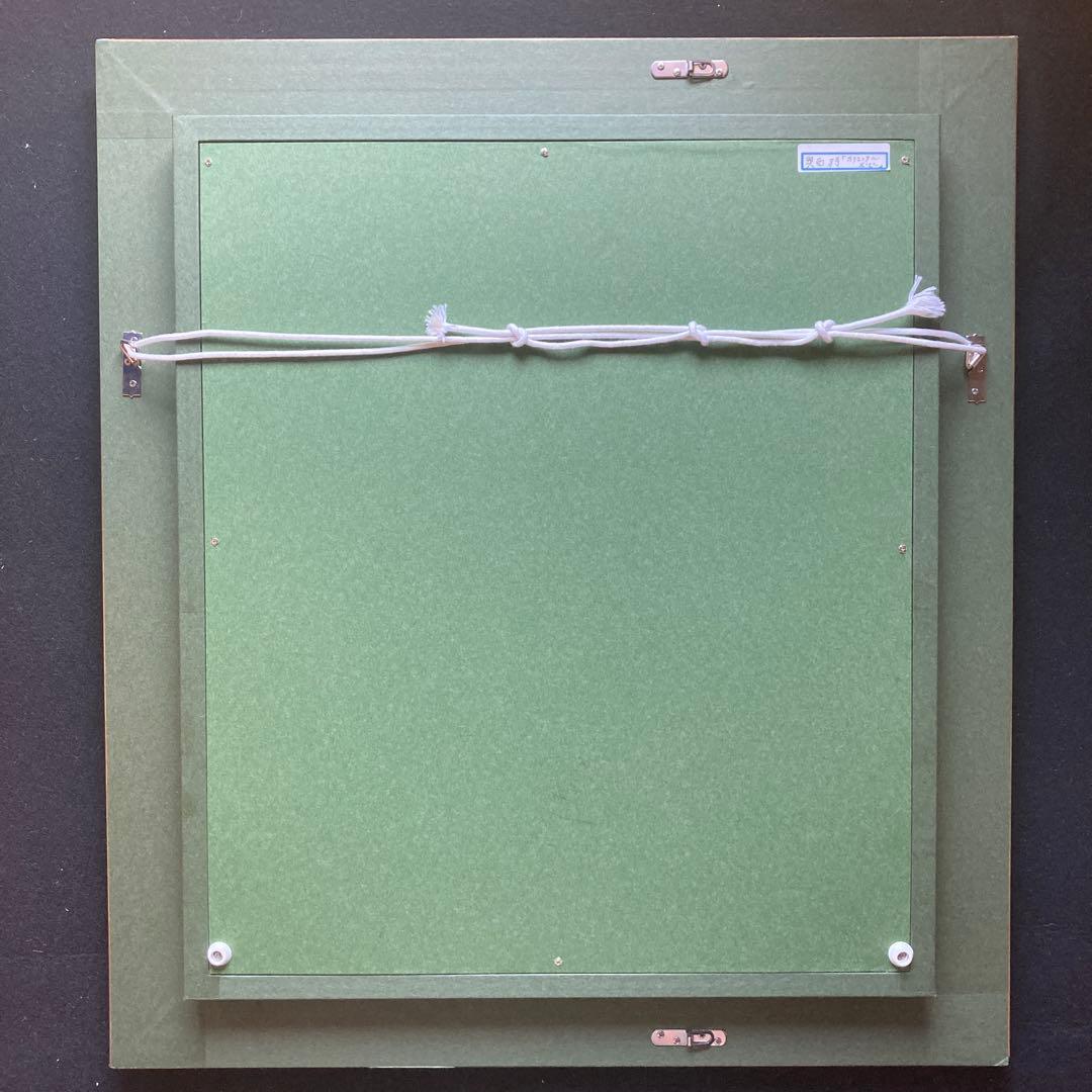 奥西賀男「オリエンタルポピー」￼8F額約64×57絵45.5×38cm師小磯良平