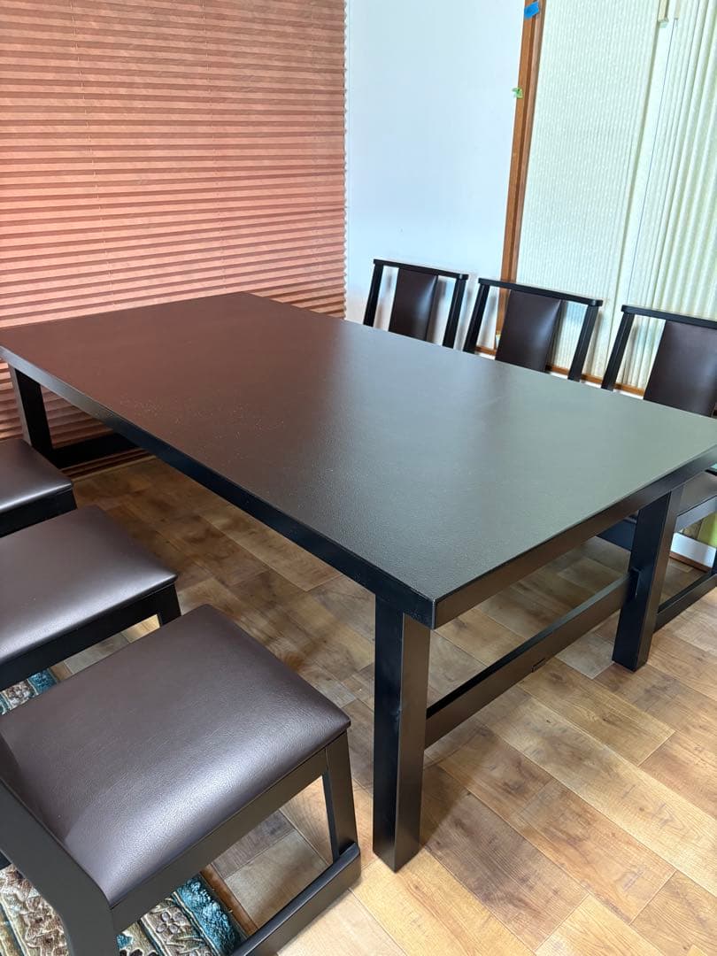 木曽　本山漆器　ダイニングテーブル　6人用　業務用　低めの　和室も　テーブルのみ