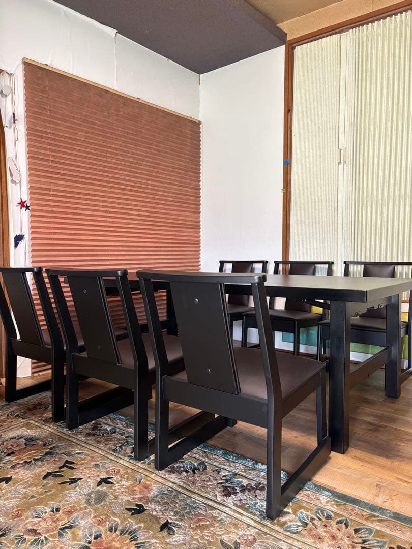 木曽　本山漆器　ダイニングテーブル　6人用　業務用　低めの　和室も　テーブルのみ