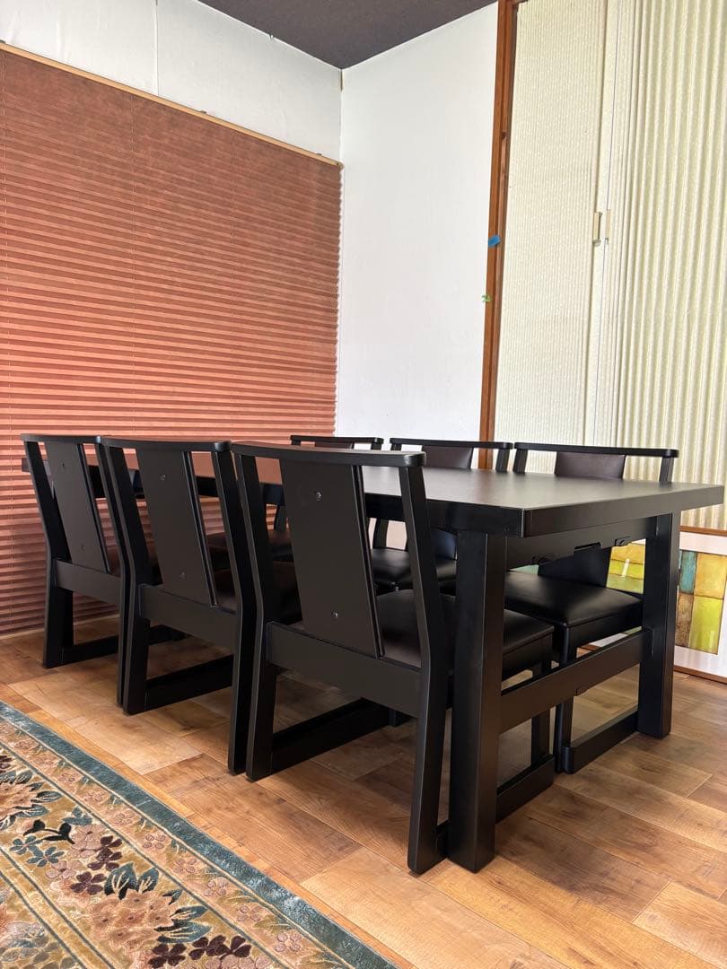 木曽　本山漆器　ダイニングテーブル　6人用　業務用　低めの　和室も　テーブルのみ