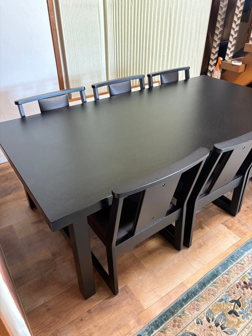 木曽　本山漆器　ダイニングテーブル　6人用　業務用　低めの　和室も　テーブルのみ