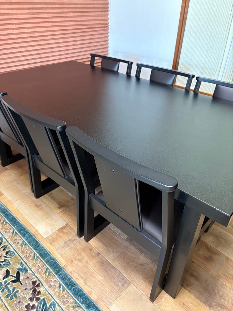 木曽　本山漆器　ダイニングテーブル　6人用　業務用　低めの　和室も　テーブルのみ