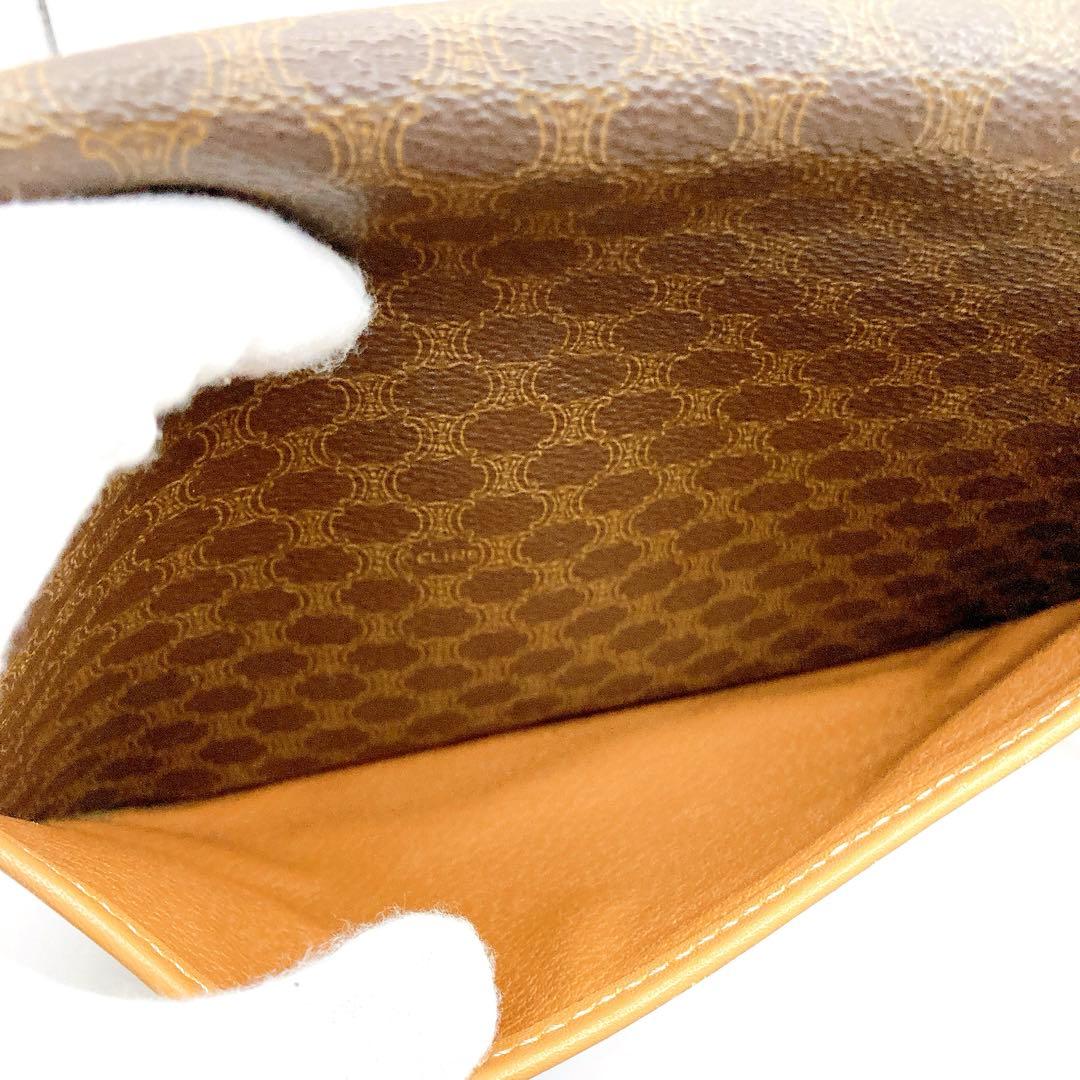 CELINE✨セリーヌ　ショルダーバッグ　マカダム　総柄　ヴィンテージ　ブラウン