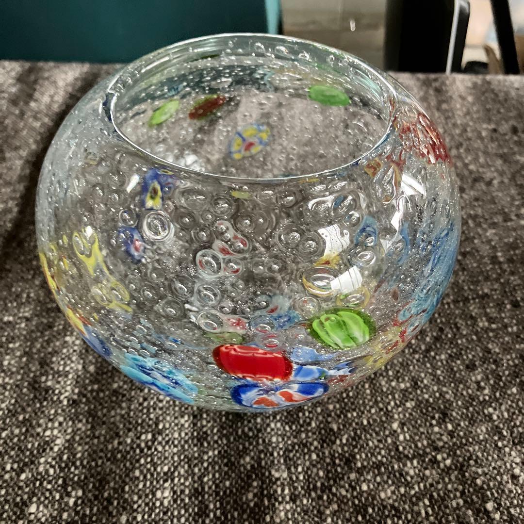 ベネチアングラス ガラスクロス 花瓶 金魚鉢 カラフル - メルカリ